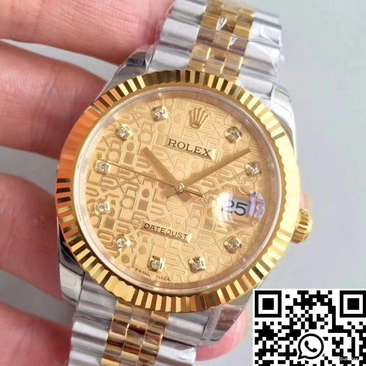 Rolex 126333-0003 Textured Diamond-studded Gold EW 41MM Datejust Dial Factory 0728